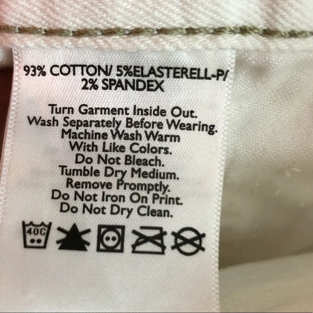 EDDIE BAUER straight leg white denim white jeans 6 - Picture 8 of 11